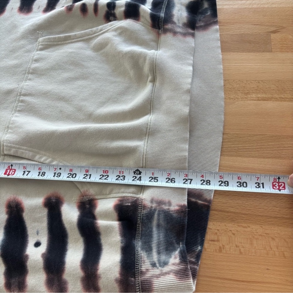 FREE PEOPLE WASHED GREY MORNING COMBO TIE DYE ITS A VIBE HOODIE | LARGE - Picture 9 of 16